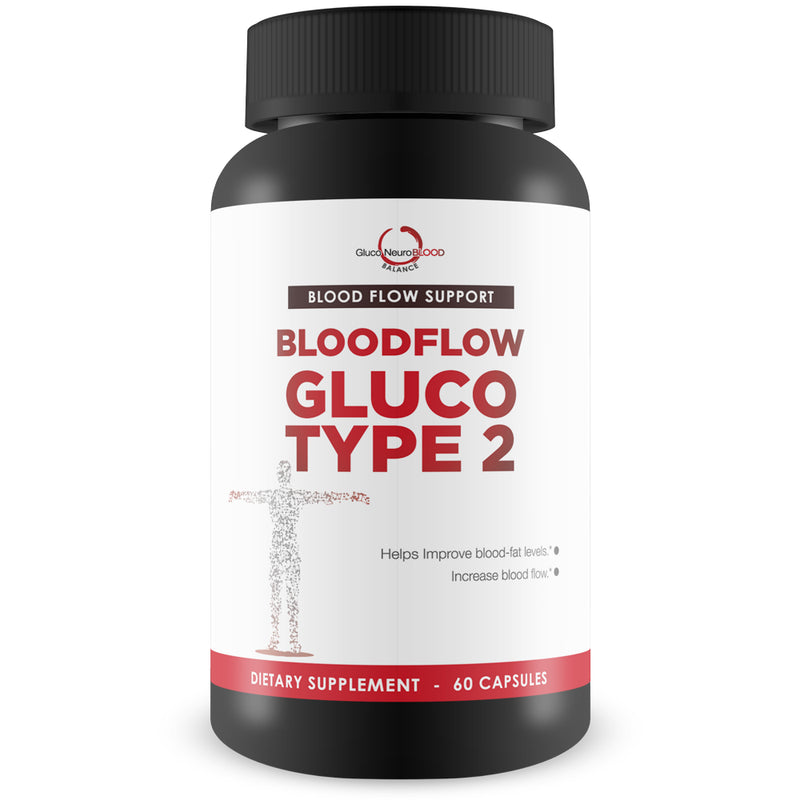Bloodflow Gluco Type 2 - Blood Boost Blood Flow Support - Blood Pressure Support - Poor Circulation Supplements - Blood Circulation Supplements - Blood Vessel Health - Support Blood Health