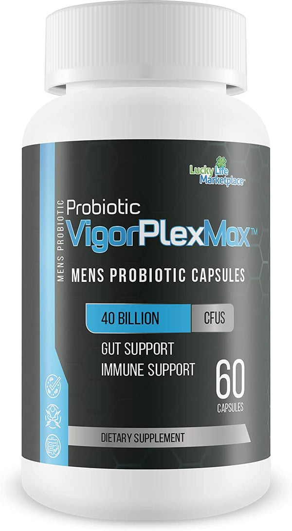 Probiotic Vigor Plex Max - Mens Probiotic Capsules - Our Best Male Formula - 40 Billion Cfu’S - Premium Probiotic Formula for Male Health - Gut Support - Immune Health - Digestive Health