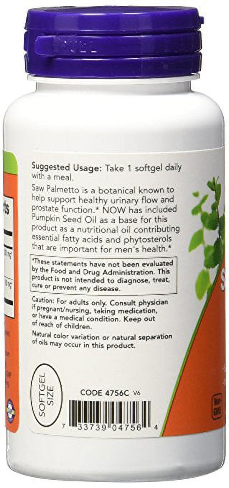 Now Foods - Saw Palmetto Extract 320 Mg 90 Veggie Softgels (Pack of 2)