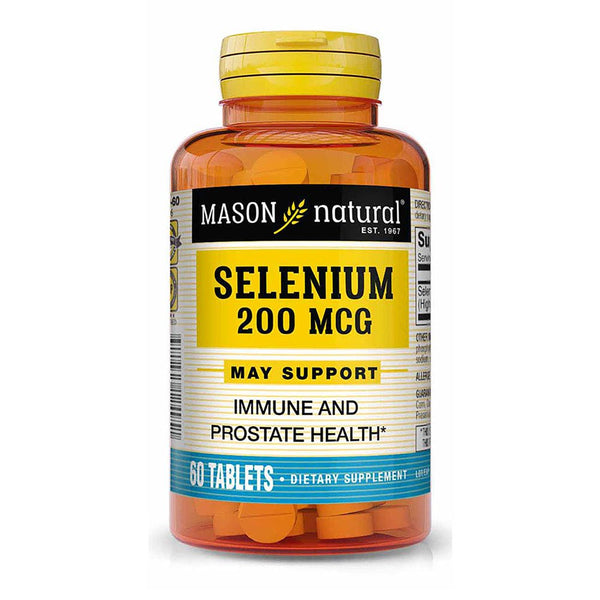 Mason Natural Selenium 200 Mcg - Antioxidant Supplement for Immune Support & Prostate Health, Essential Trace Mineral, 60 Tablets