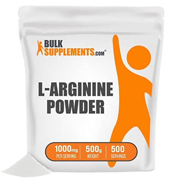 Bulksupplements.Com L-Arginine Base Powder - Arginine Supplement - L Arginine Powder - Nitric Oxide Supplement - L Arginine 1000Mg - L-Arginine Nutritional Supplement (500 Grams - 1.1 Lbs)
