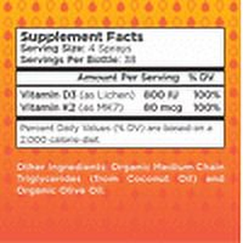 Maryruth Organics Vitamin D3+K2 Spray | K2 D3 Vitamin Liquid Supplement for Adults & Kids | Vegan | Non-Gmo | Gluten Free | 1 Fl Oz