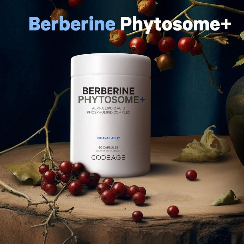 Codeage Berberine Phytosome, Indian Barberry Berberine HCL, Alpha Lipoic Acid, Phospholipids, 60 Ct