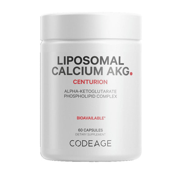 Codeage Liposomal Calcium AKG Capsules, Pure Alpha Ketoglutarate Supplement, Phospholipids, 60 Ct