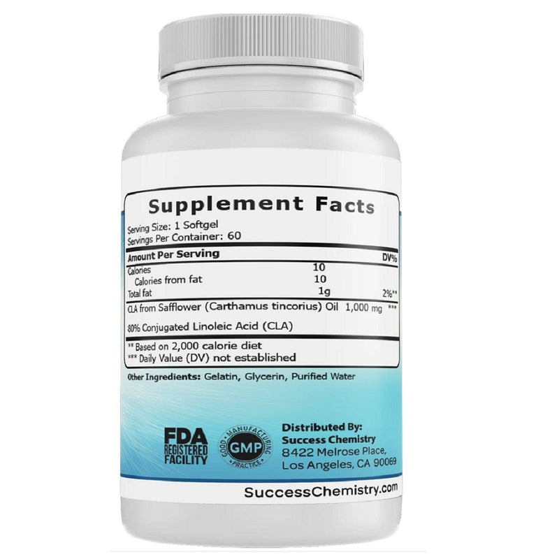 Success Chemistry CLA Tonalin GNC Weight Loss 3000 Vitamins and Diet Supplements - 60 Pills