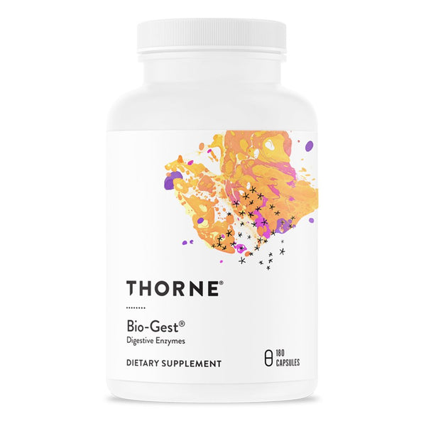 Thorne Advanced Digestive Enzymes (Formerly Bio-Gest), Blend of Digestive Enzymes to Aid Digestion, Gut Health Support with Pepsin, Ox Bile, Pancreatin, 180 Capsules, 90 Servings