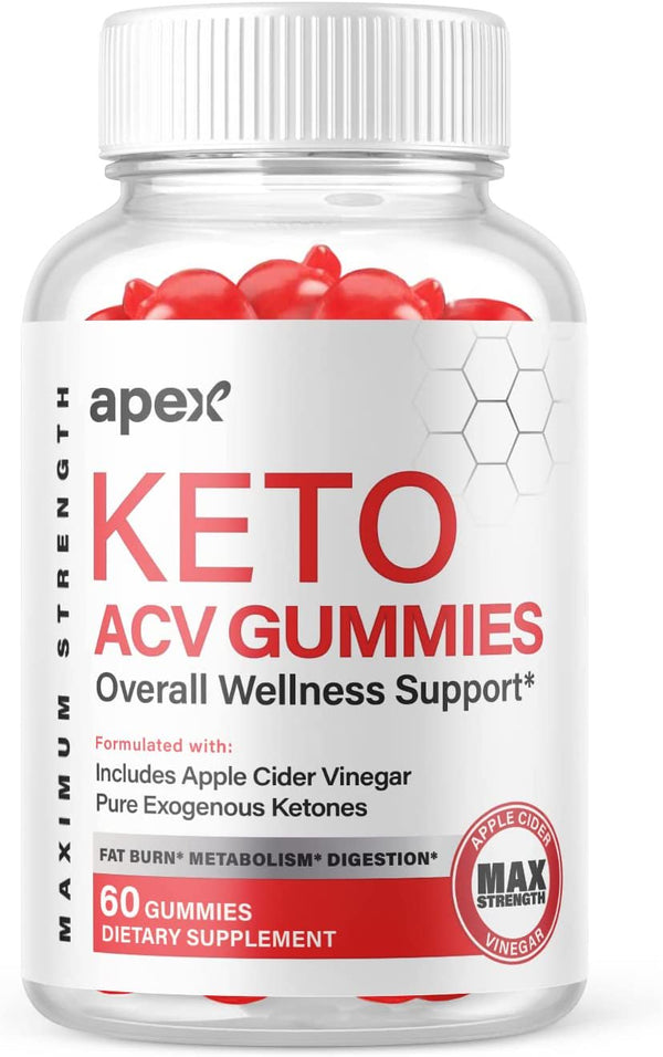 (1 Pack) Apex Keto ACV Gummies - Supplement for Weight Loss - Energy & Focus Boosting Dietary Supplements for Weight Management & Metabolism - Fat Burn - 60 Gummies