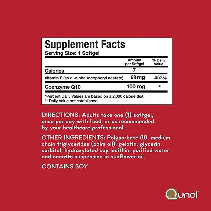 Qunol Ultra Coenzyme Q10 (Coq10) 100Mg Softgels, 120 Ct.