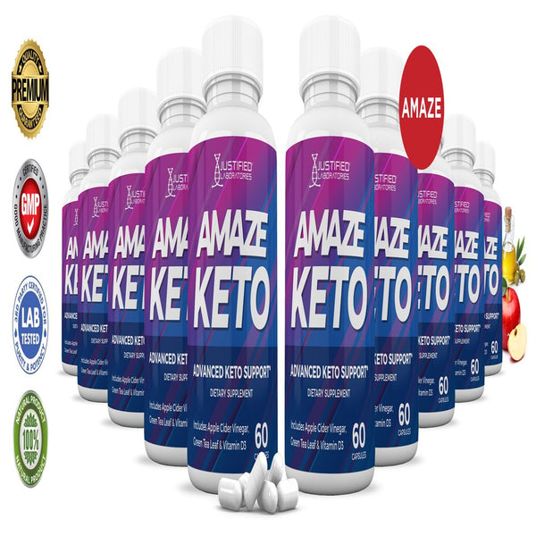 (10 Pack) Amaze Keto ACV Pills 1275Mg Alternative to Gummies Dietary Supplement 600 Capsules