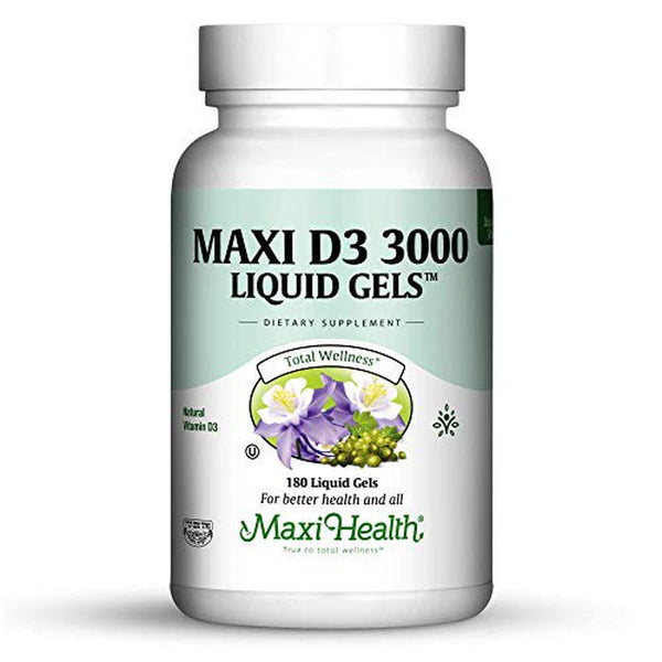 Maxi Health Kosher Maxi D3 3000 IU Liquid Gels - 180 Liquid Gels