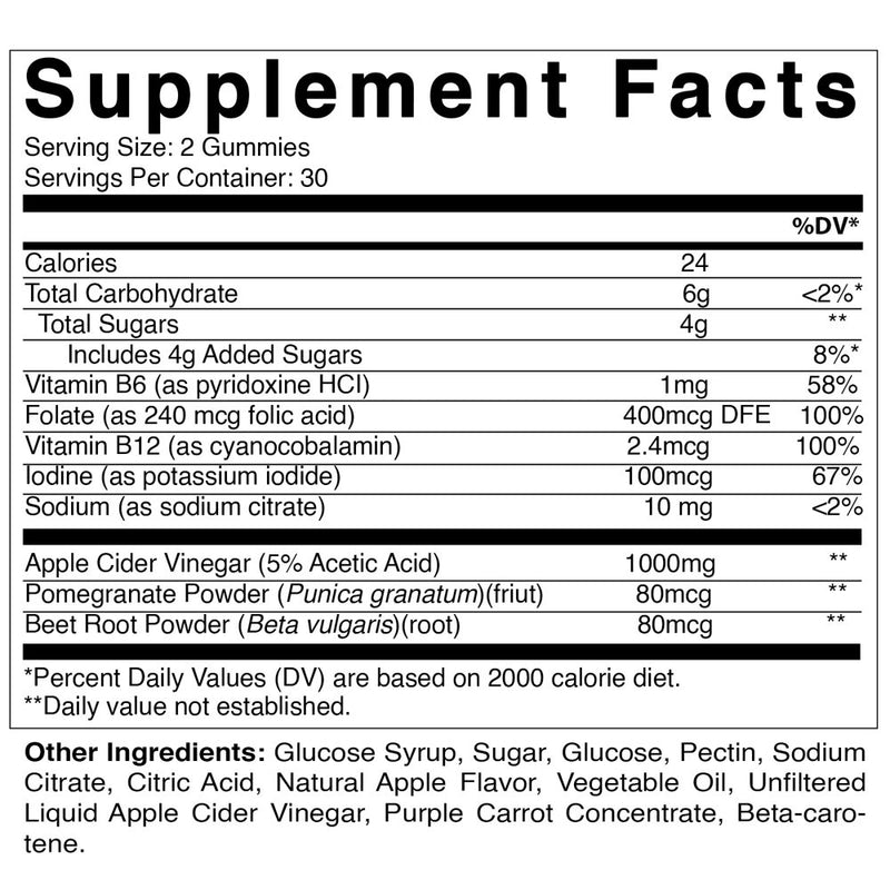 3 Pack - Vitamatic Apple Cider Vinegar Gummies - 1000Mg per Serving - 60 Vegan Gummies - ACV Gummies for Detox, Weight Loss Support, Energy Boost, Digestion & Gut Health (Total 180 Count)
