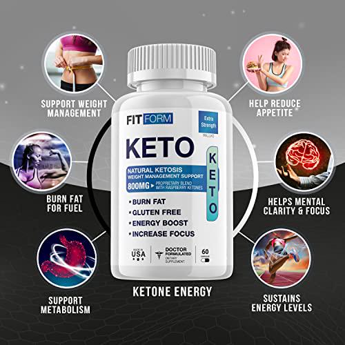 (2 Pack) Fit Form Keto Pills Advanced Ketogenic Formula (120 Capsules)