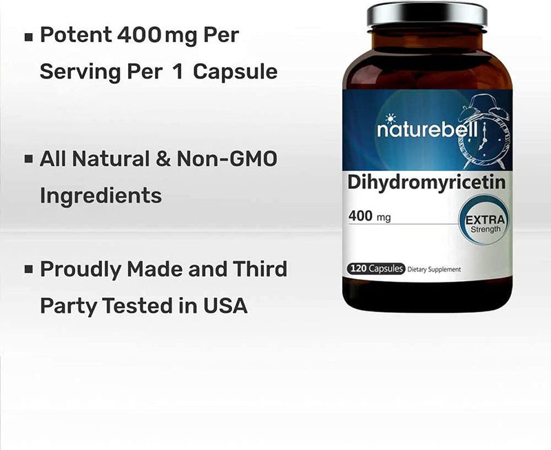 2 Pack NatureBell Dihydromyricetin DHM as Hovenia Dulcis Extract 400mg, 120 Capsules, Alcohol Consumption Support Supplement, No GMOs