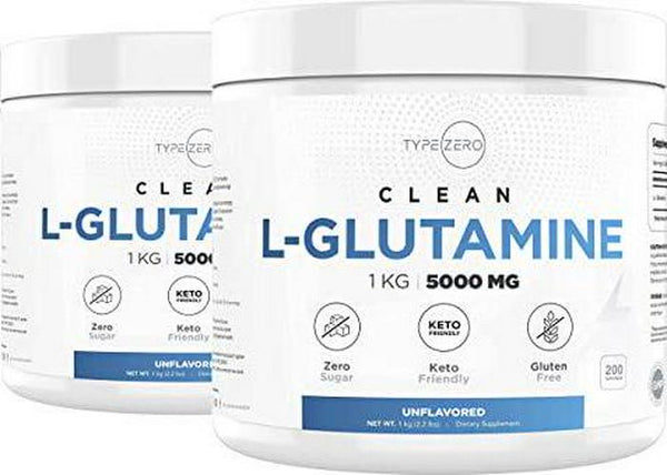 [2-Pack] Ultra Pure L Glutamine Powder 5000 (2kg | 400 Servings) 5X Strength L-Glutamine Supplement 5000mg for Gut Health - Supports Leaky Gut and Gastrointestinal Lining Repair for Women and Men