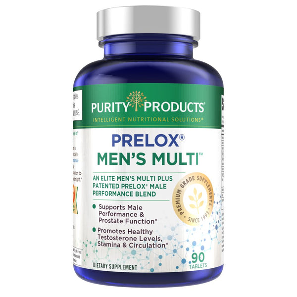 Prelox Men'S Multi by Purity Products - Elite High Performance Men'S Multivitamin + Patented Sexual Health Blend - Supports Healthy Testosterone, Prostate, Erectile Quality & Circulation* - 90 Tablets