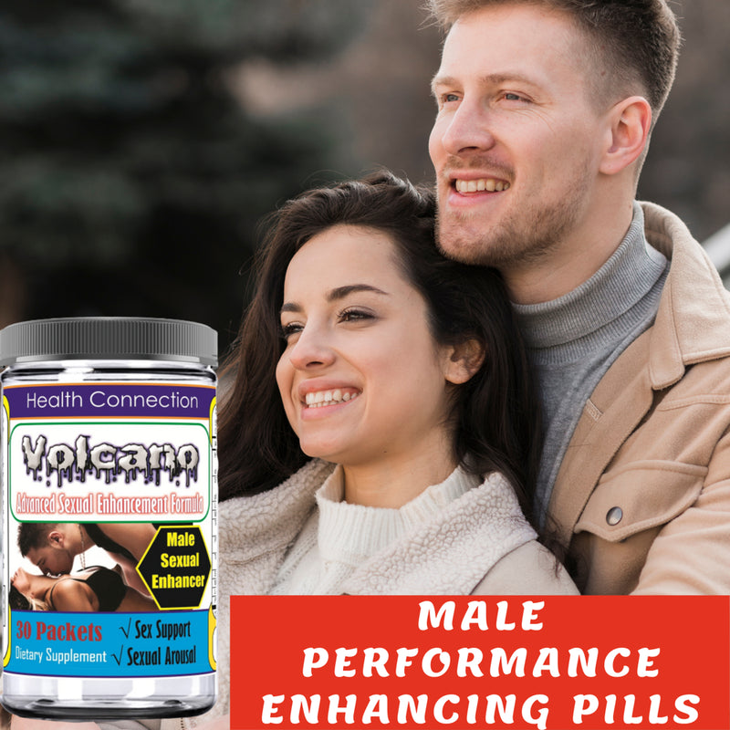 Volcano Male Testosterone Booster Male Enhancing with Horny Goat Weed 120 Capsules