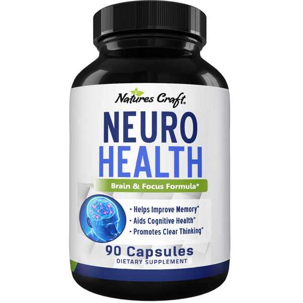 Natures Craft'S Mind Enhancement Supplement Natural Nootropic Pills for Men and Women Boost Focus Clarity Improve Memory Reduce Forgetfulness anti Aging Cognitive Enhancement 90 Capsules