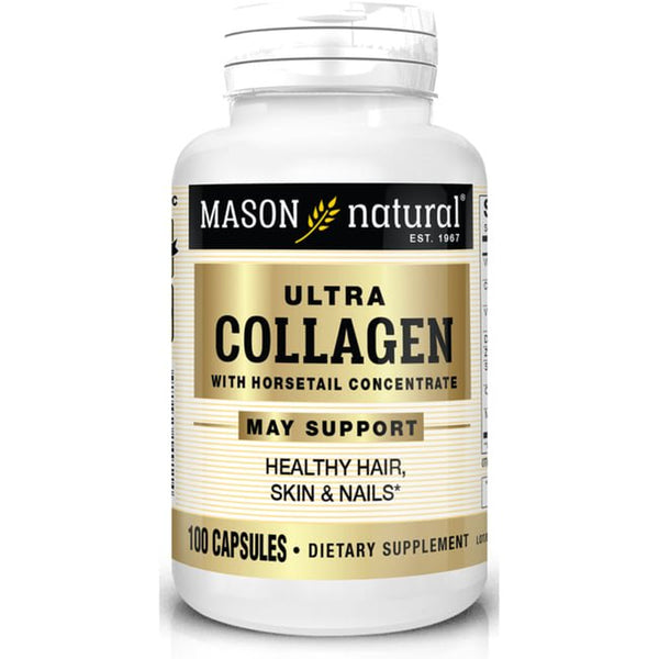 Mason Natural Ultra Collagen with Horsetail Concentrate - Supports Healthy Hair, Skin & Nails, Premium Beauty Supplement, 100 Capsules