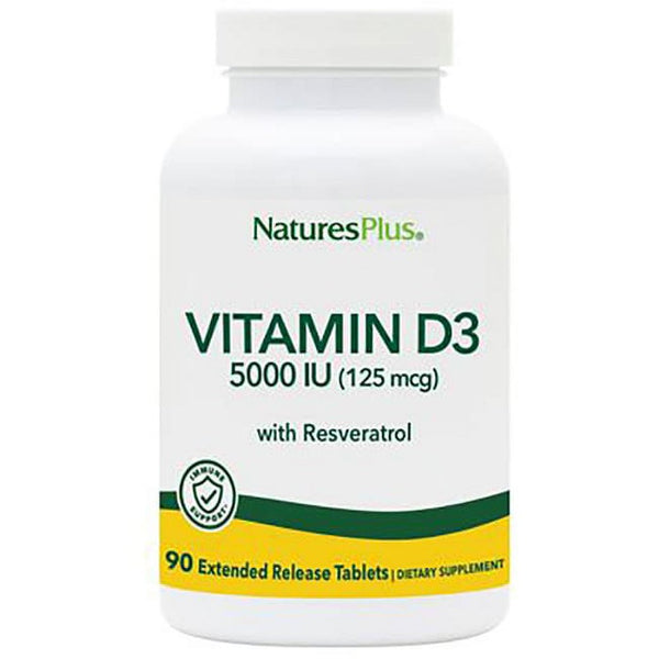 Nature'S plus Ultra Vitamin D3 5000 IU with 25 Mg Trans-Resveratrol 90 Tablet