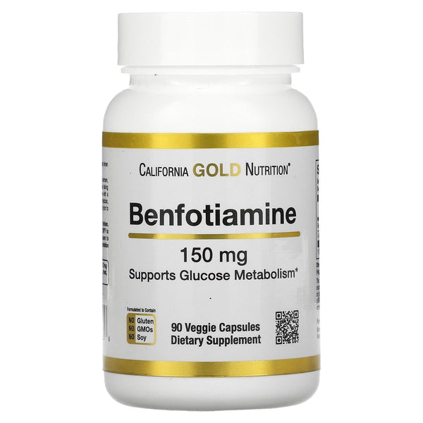 California Gold Nutrition Benfotiamine, 150 Mg, 90 Veggie Capsules