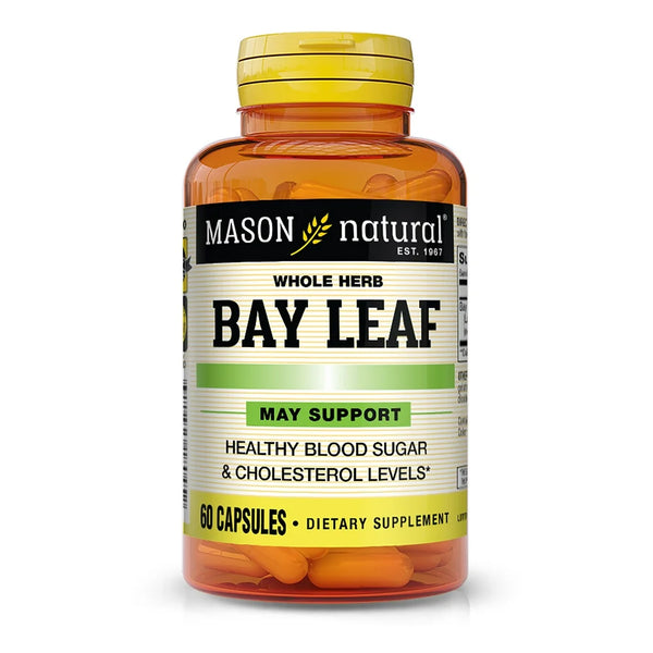 Mason Natural Bay Leaf - Healthy Blood Sugar Balance and Cholesterol Levels, 60 Capsules