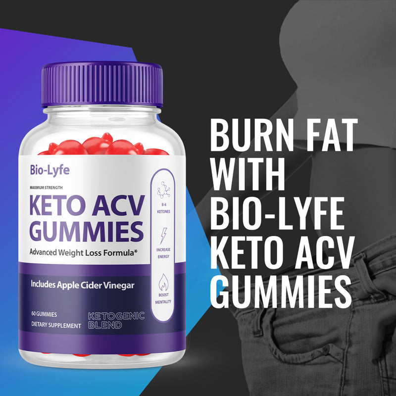(1 Pack) Biolyfe Keto ACV Gummies - Energy & Focus Boosting Dietary Supplements for Weight Management & Metabolism - Fat Burn - 60 Gummies
