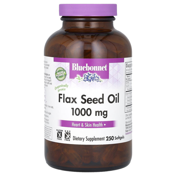 Bluebonnet Nutrition Flax Seed Oil 1000Mg, 250Ct