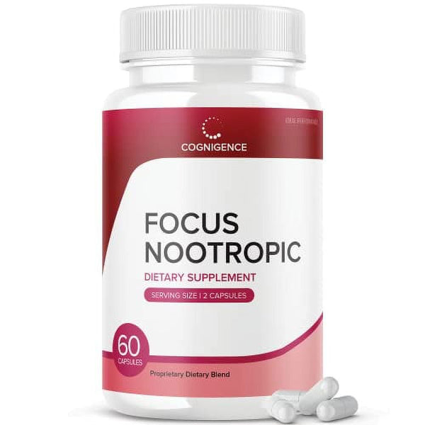 Cognigence Focus Nootropic Memory Booster for Focus, Clarity, Memory & Energy Support Supplement (60 Capsules)