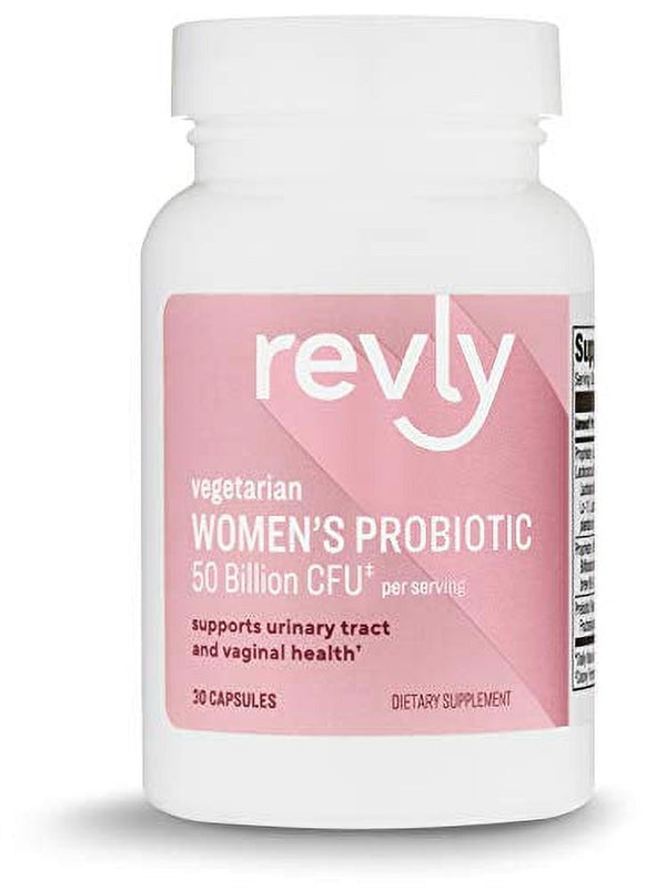 Revly One Daily Women'S Probiotic, Support Urinary Tract and Vaginal Health, 50 Billion CFU (7 Strains), Lactobaccilus and Bifidobacteria Blend, 30 Capsules, Satisfaction Guaranteed