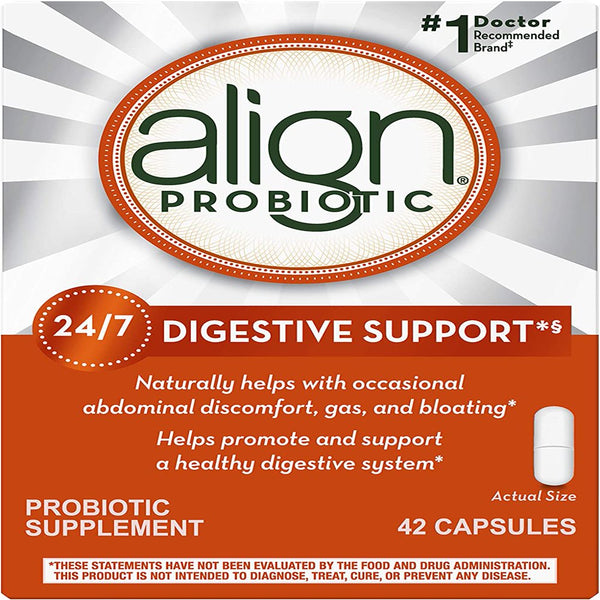 Align Probiotics, Probiotic Supplement for Daily Digestive Health, 42 Capsules, #1 Recommended Probiotic by Gastroenterologists
