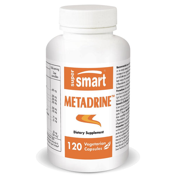 Supersmart - Metadrine™ - Thermogenic Fat Burner Supplement - Weight Loss Diet Pills - Slimming for Women & Men | Non-Gmo & Gluten Free - 120 Vegetarian Capsules
