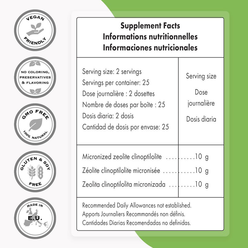 Supersmart - Zeolite Clinoptilolite Powder - Immunity Booster & Chelation Supplement | Made in USA | Non-Gmo - Gluten Free - 250 G