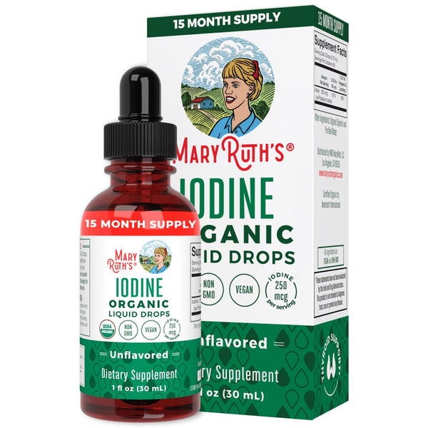 Potassium Iodine | Iodine Supplement | 1 Year Supply | Iodine Drops | USDA Organic | Nascent Iodine | Vegan | 450 Servings