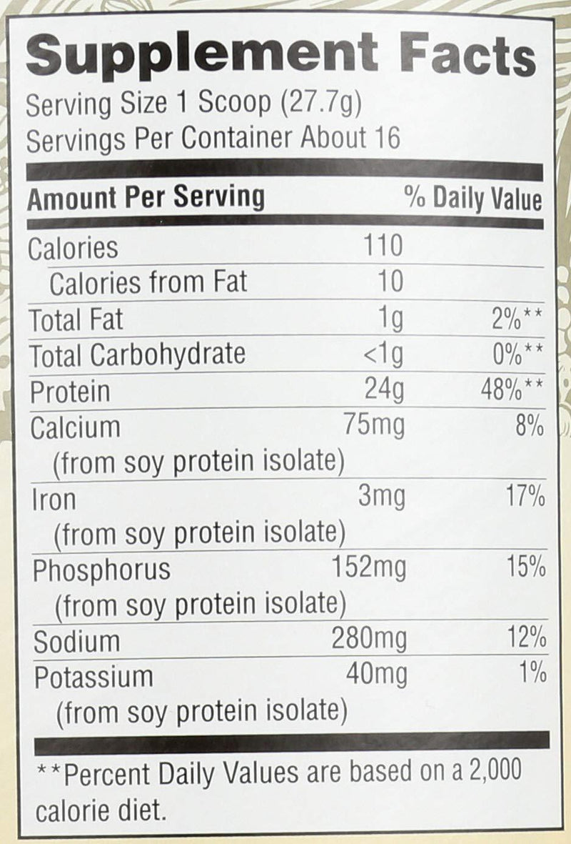 365 Everyday Value, Soy Protein Powder, Unsweetened Vanilla Flavor, 15.63 oz