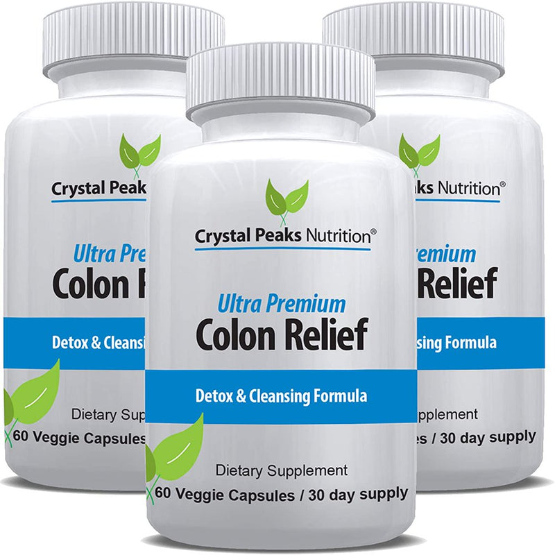 Crystal Peaks Nutrition Colon Cleanser Capsules for Constipation Relief and Weight Loss - Extra Strength Detox Pills Promote Regularity & Healthy Digestion for Relief from Gas and Bloating Discomfort