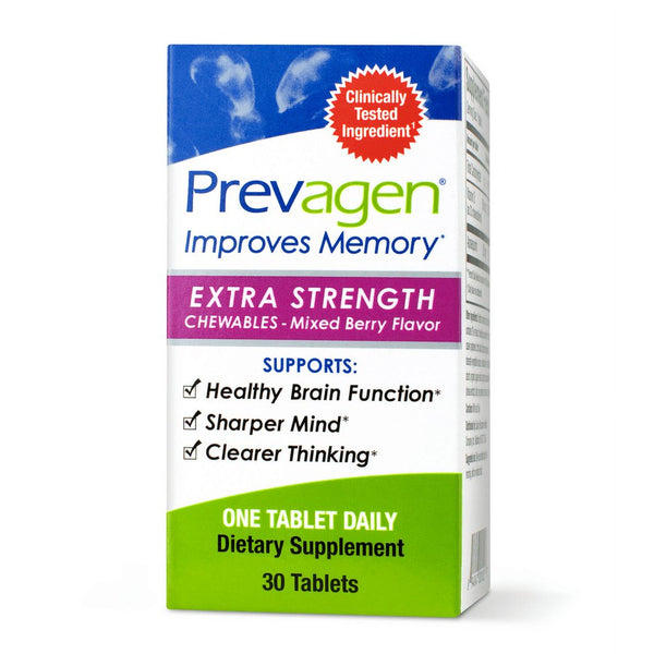 Prevagen Improves Memory - ES 20Mg, 30 Chewables Mixed Berry with Apoaequorin & Vitamin D Brain Supplement for Brain Health