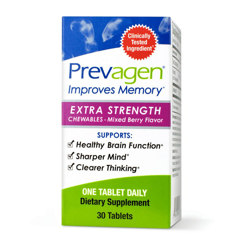 Prevagen Improves Memory - ES 20Mg, 30 Chewables Mixed Berry with Apoaequorin & Vitamin D Brain Supplement for Brain Health