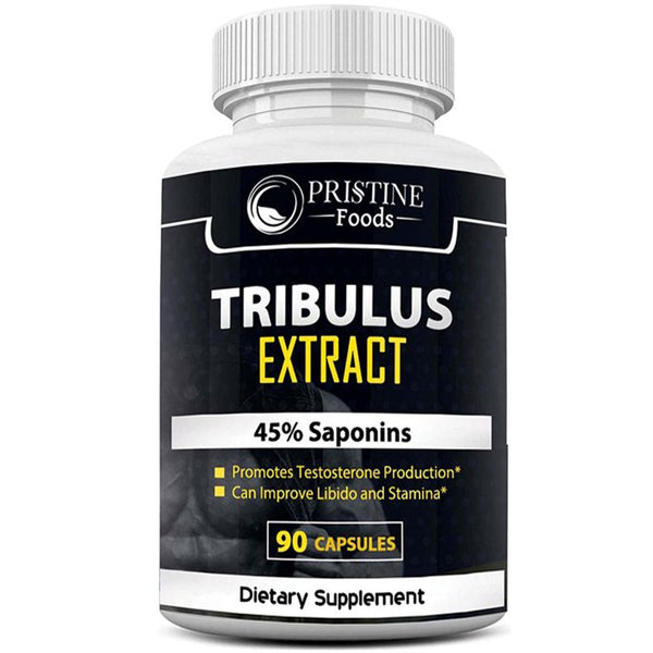 Pristine Pure Tribulus Terrestris 1300Mg with 45% Saponins - the Ultimate Testosterone Booster and Energy Enhancer, 90 Caps.