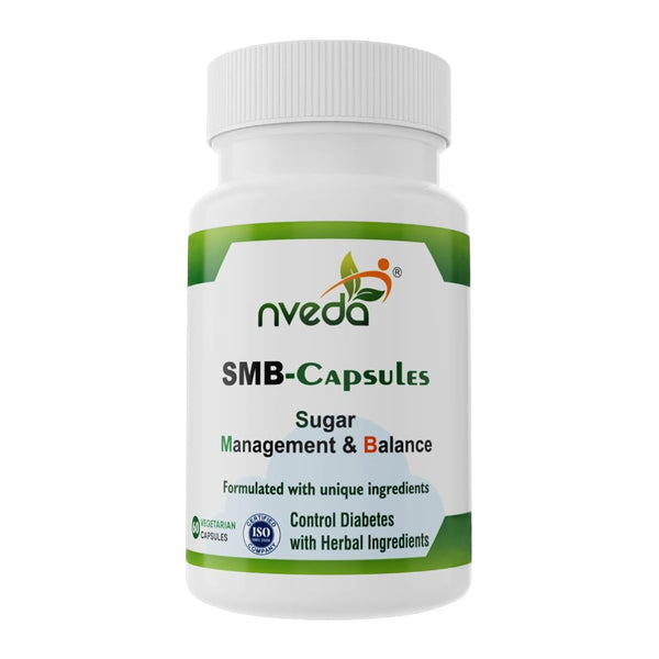 Ayurvedic Diabetic Supplement, Controls Blood Sugar Naturally, SMB Capsules for Sugar Management and Balance (60 Capsules)
