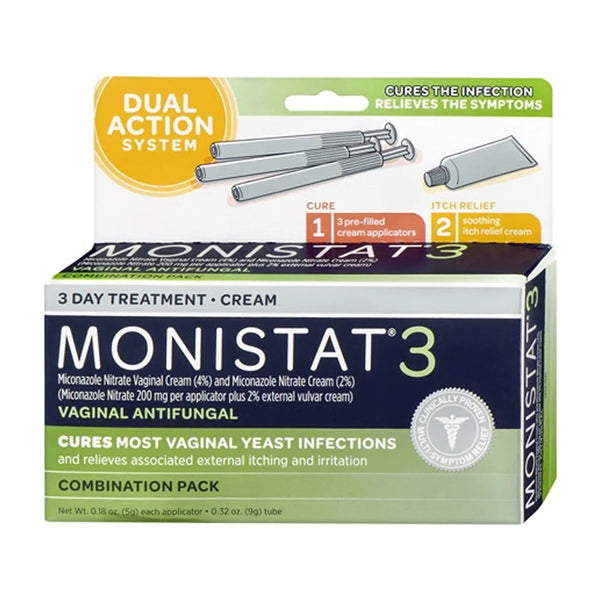 Monistat 3 Vaginal Antifungal Three-Day Treatment Cream Kit - 1 Ea, 3 Pack