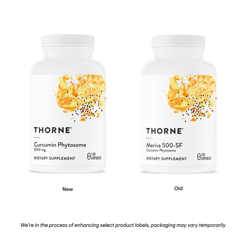 Thorne Curcumin Phytosome 1000 Mg (Meriva), Clinically Studied, High Absorption, Supports Healthy Inflammatory Response in Joints, Muscles, GI Tract, Liver, and Brain, 120 Capsules, 60 Servings