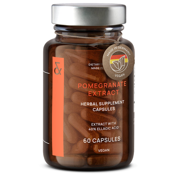 1000Mg Pomegranate Extract per Daily Dose - Antioxidants Supplement - Rich in Polyphenols & 40% Ellagic Acid - 60 Pomegranate Capsules - for Heart Health & Joint Support - Vegan - Made in Germany