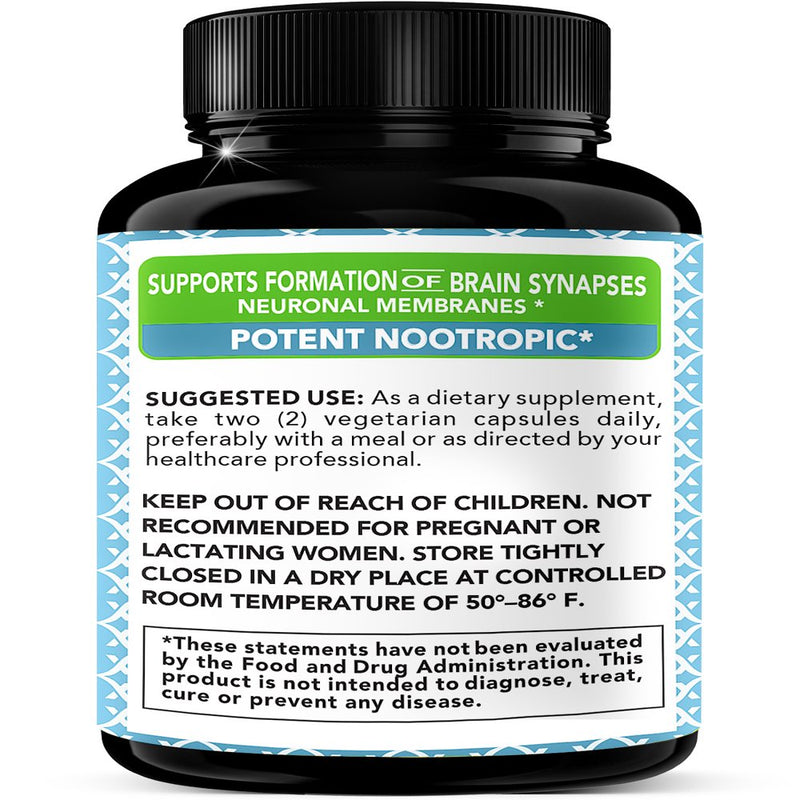 Alpha Brain Alpha GPC Choline 600Mg with Uridine 2-In-1 Nootropic Supplement - 60 Veggie Capsules