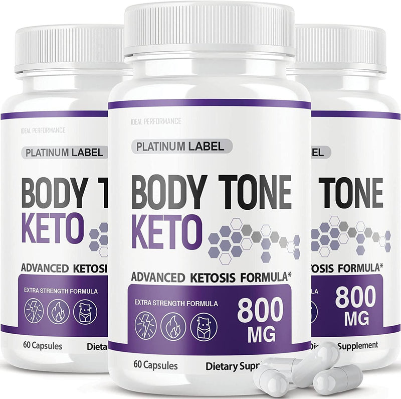 (3 Pack) Body Tone Keto Pills Advanced Pioneer Shark Formula 800 mg (180 Capsules)