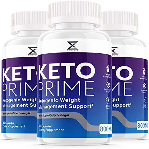 (3 Pack) Keto Prime, Keto Prime Pills Shark 800 mg Tank, Keto Prime Pills 800 mg, Keto Prime Ketogenic Weight Loss, Prime Keto Pills, Ketoprime Advanced Supplement (180 Capsules)