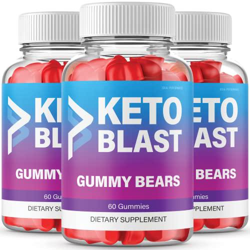 (3 Pack) Ketosis Blast Gummies 800mg Ketosis Blast Gummy Bears Shark Weight Tank Blaster Loss Watcher (180 Gummies)