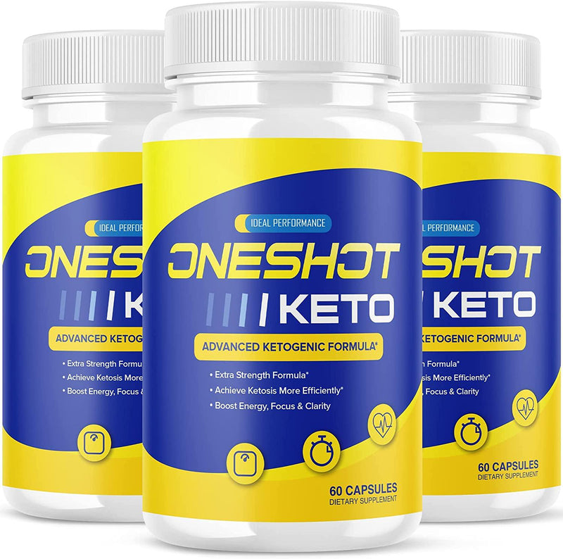 (3 Pack) One Shot Keto Pills Extra Strength Oneshot Keto (180 Capsules)