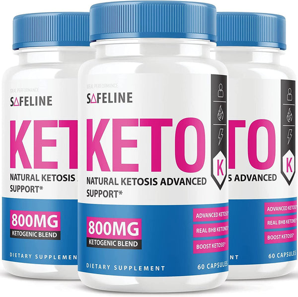 (3 Pack) Safeline Keto Pills Max Ketosis Blend Formula (180 Capsules)