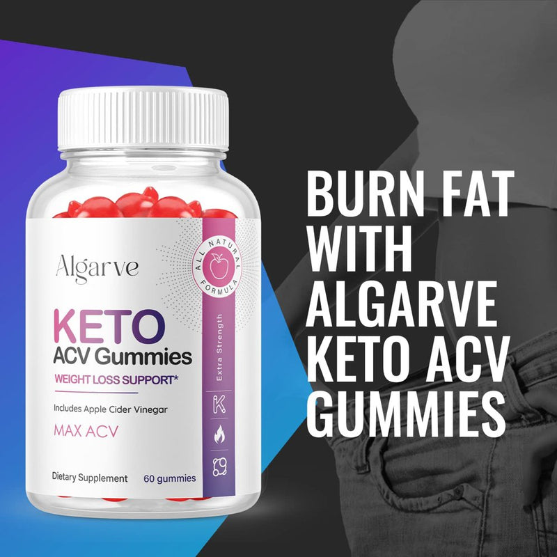 (1 Pack) Algarve Keto ACV Gummies - Supplement for Weight Loss - Energy & Focus Boosting Dietary Supplements for Weight Management & Metabolism - Fat Burn - 60 Gummies